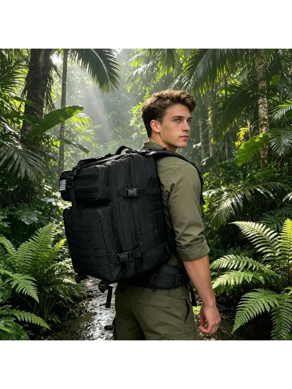 45L Military Tactical Backpack - Heavy Duty Molle 3-Day Assault Pack for Hiking